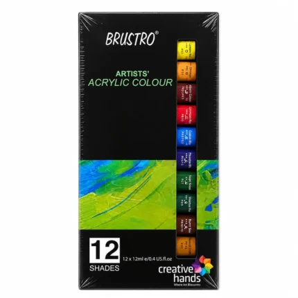 Brustro Artists’ Acrylic Colour Set of 12 Shades (12 ml Tubes)