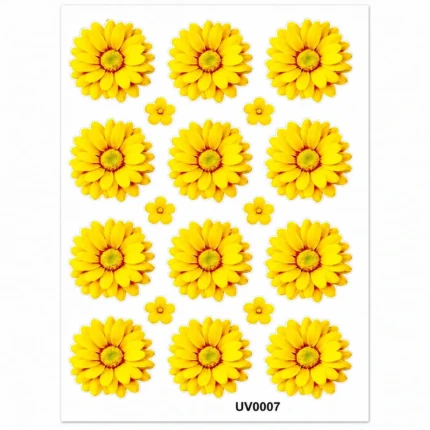 Premium 3D Yellow Shade UV DTF Sticker