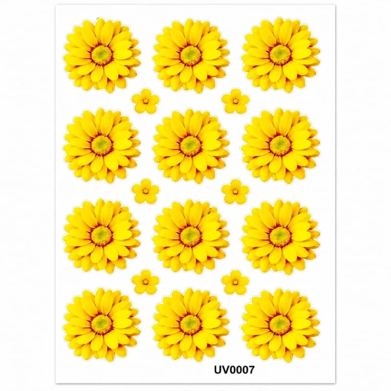 Premium 3D Yellow Shade UV DTF Sticker
