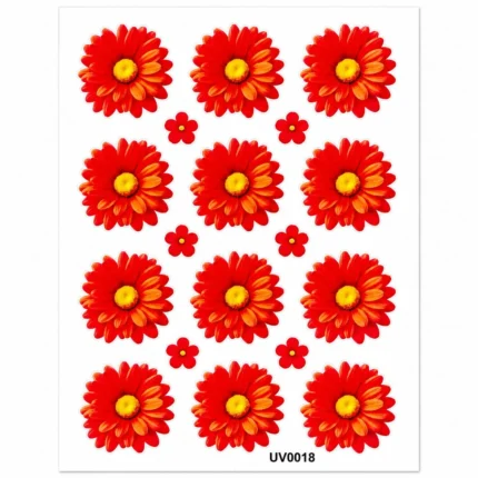 Premium Orange Shade UV DTF Sticker for Resin Art,