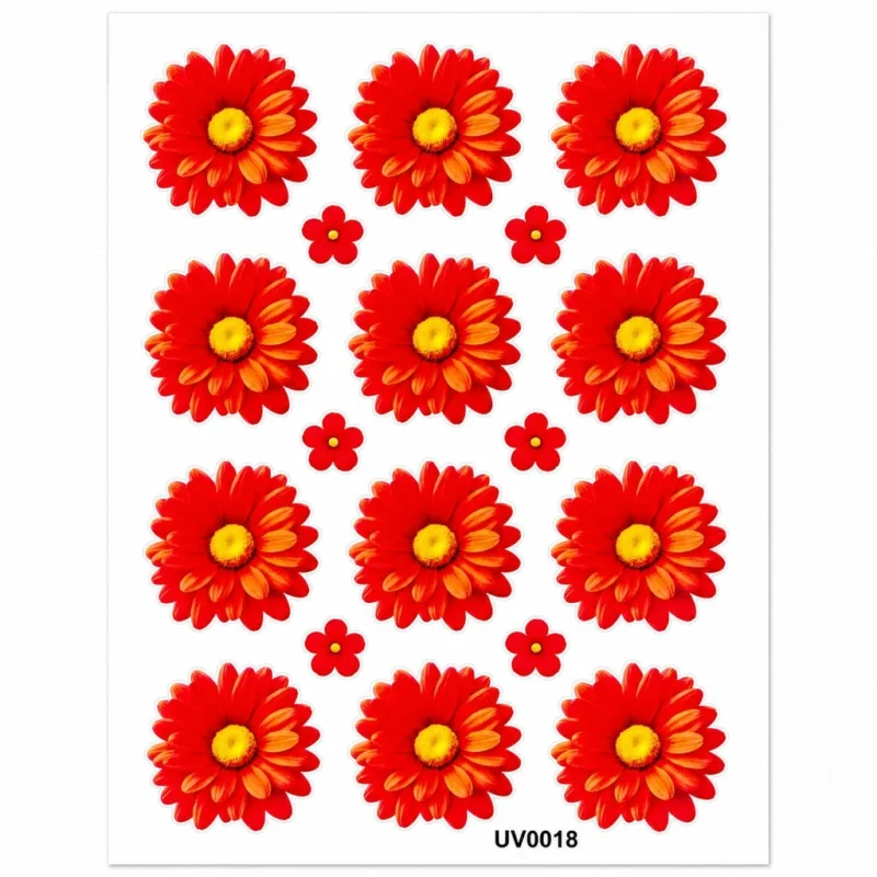 Premium Orange Shade UV DTF Sticker for Resin Art,