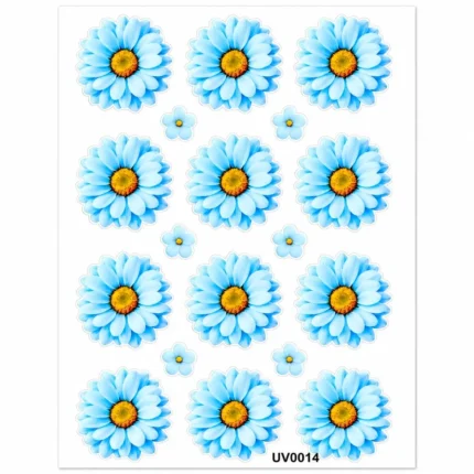 Premium Sky Blue Shade UV DTF Sticker for Resin Art