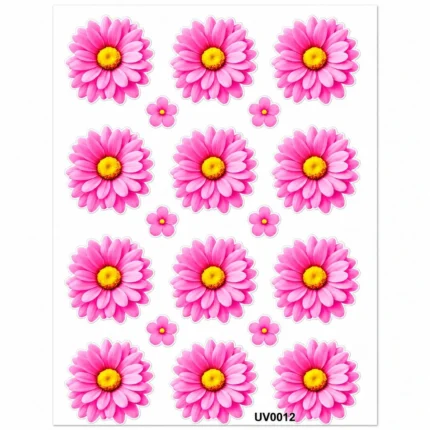 Premium Dark Pink Shade UV DTF Sticker for Resin Art