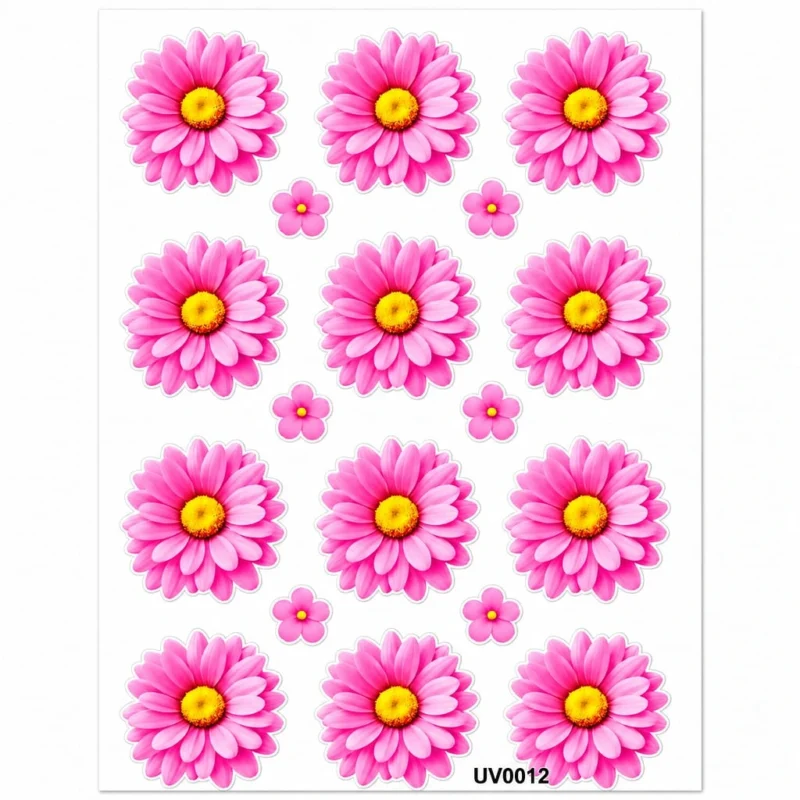 Premium Dark Pink Shade UV DTF Sticker for Resin Art