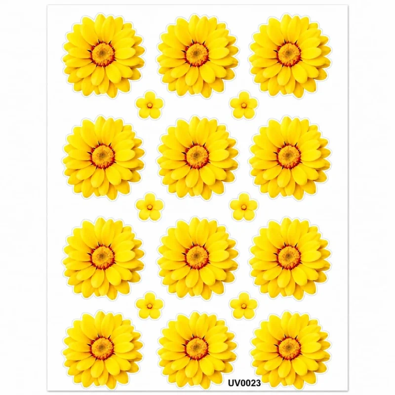 Premium Light Yellow Shade UV DTF Sticker for Resin Art