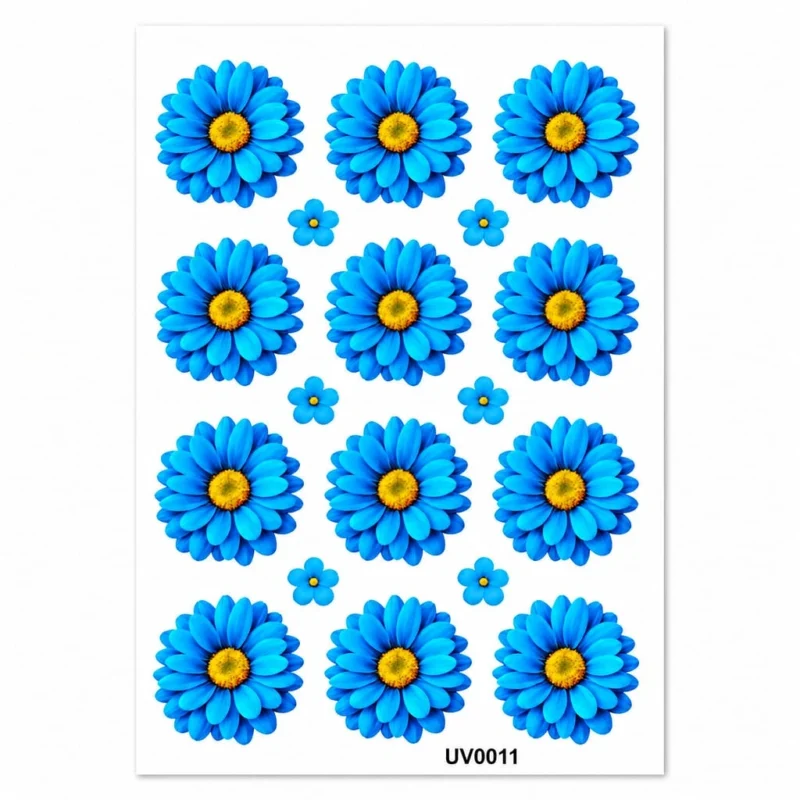 Premium Blue Shade UV DTF Sticker for Resin Art