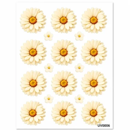 Premium Creamy White Shade UV DTF Sticker for Resin Art