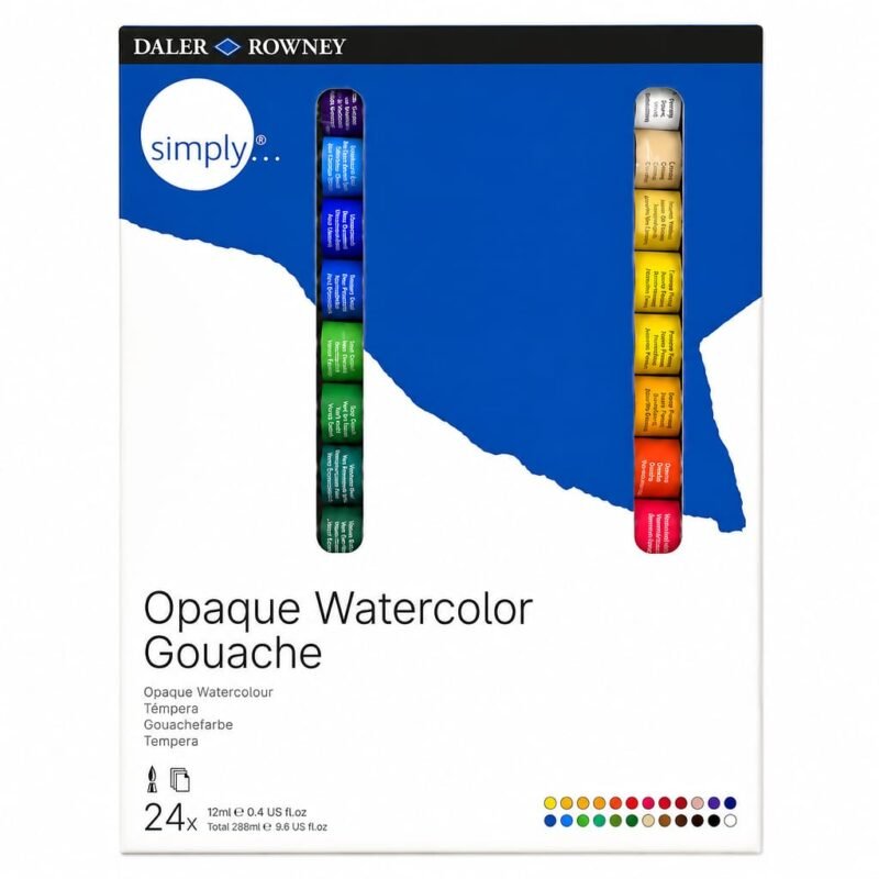 Daler-Rowney Opaque Watercolour Gouache 24 x 12ml