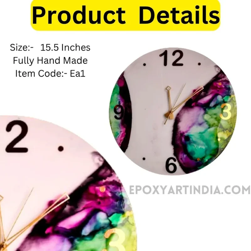 Aurora Series – Abstract Resin Wall Clock