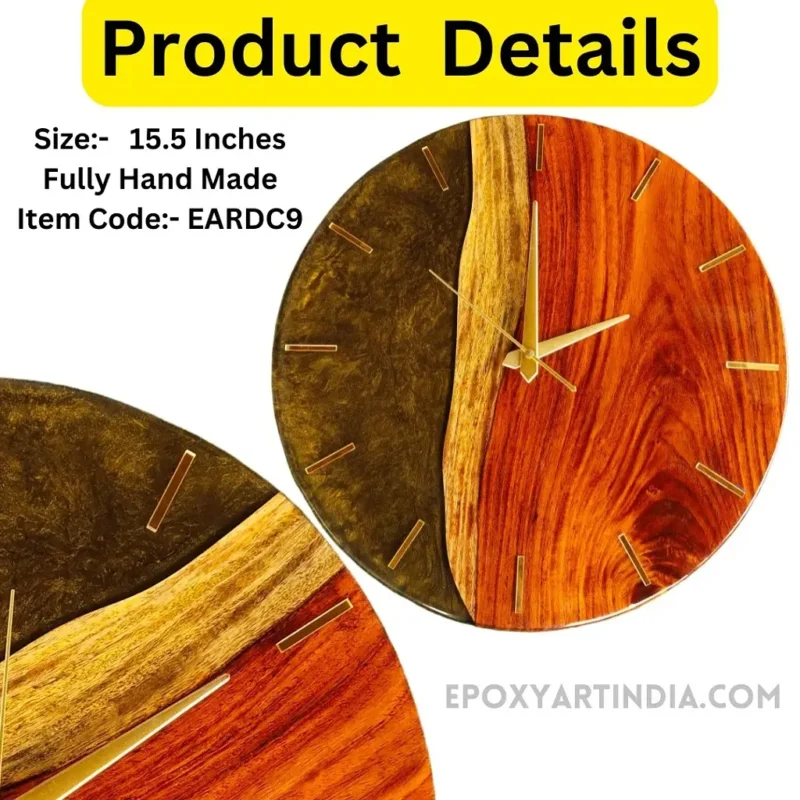 Diamond Series – Golden River Resin Wall Clock