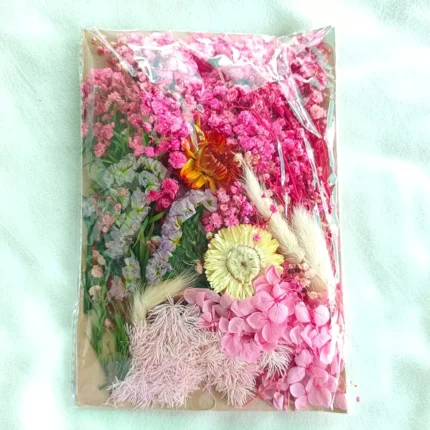 Enhance your creative projects with this beautiful Pink Dry Flower Packet. Perfect for resin art, jewelry making, nail art, candle decoration, scrapbooking, and DIY crafts. Naturally preserved flowers add a soft and elegant floral touch to every handmade creation.