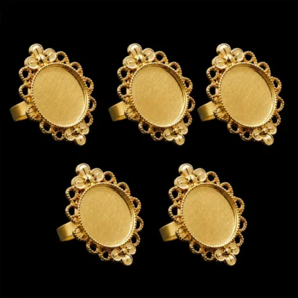 Gold Ring Bezels round