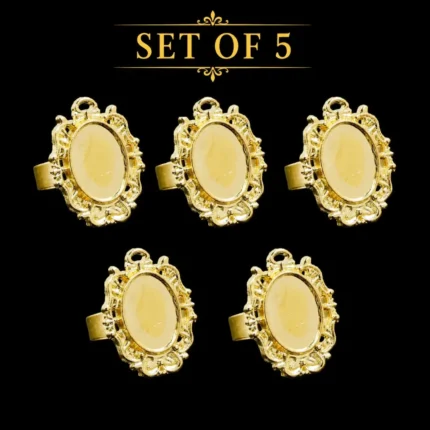 Gold Ring Bezels oval