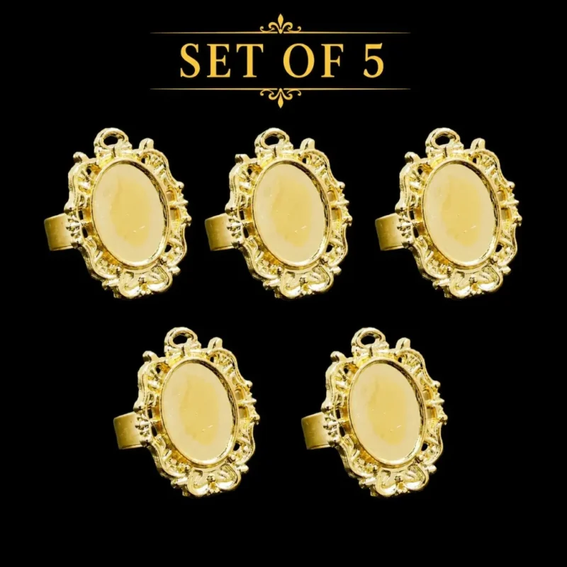 Gold Ring Bezels oval
