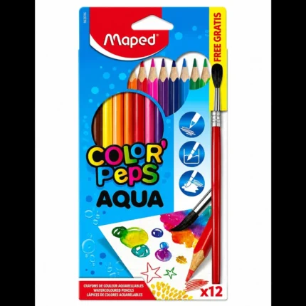 Maped Color'Peps Aqua Watercolour Pencil Set of 12 with Brush