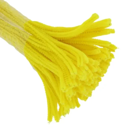 Chrome Yellow Craft Pipe Cleaners – Pack of 100
