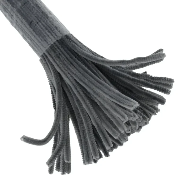 Gray Craft Pipe Cleaners – Pack of 100