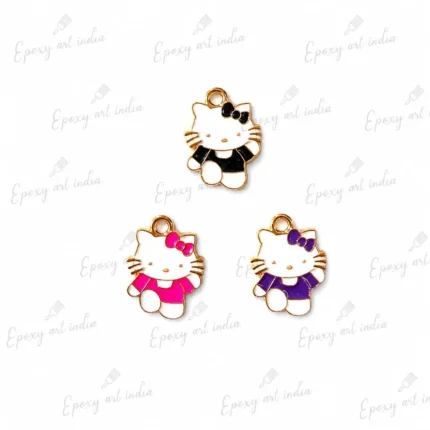 Cute Kitty Enamel Charms for Jewelry Making