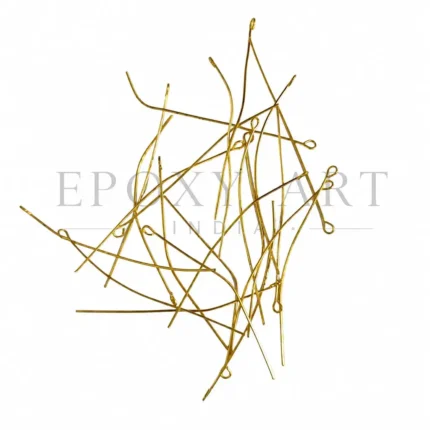 Gold Plated Brass Eye Pin 2.5 Inch – Jewelry Making Eye Head Pins for DIY Earrings