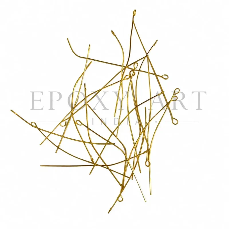 Gold Plated Brass Eye Pin 2.5 Inch – Jewelry Making Eye Head Pins for DIY Earrings