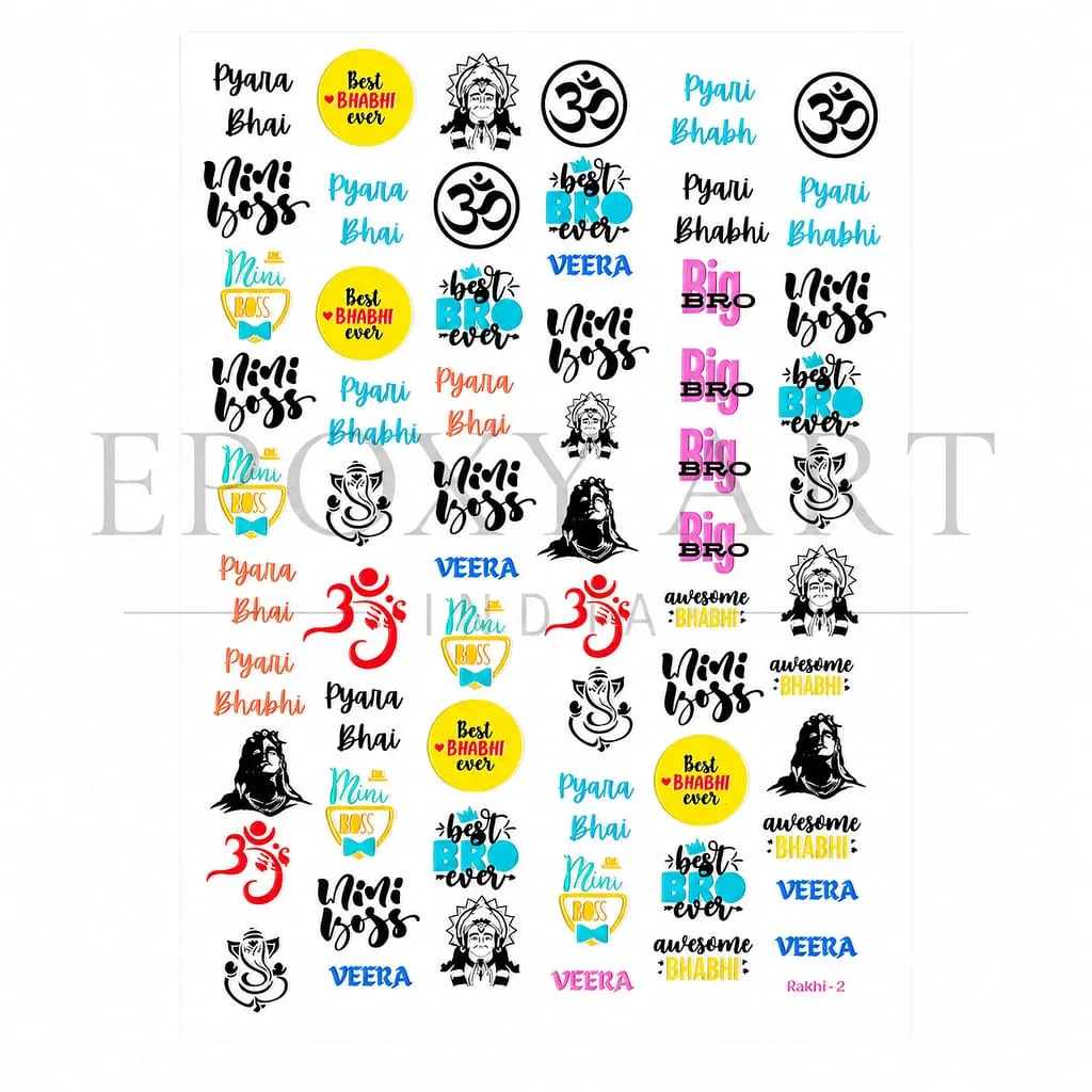 Rakhi UV DTF Sticker for Resin Art Rakhi UV DTF Sticker for Resin Art