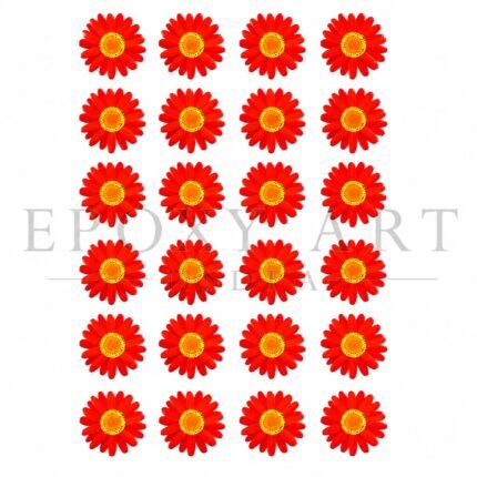 Orange UV DTF Sticker Set of 24 for Resin Art
