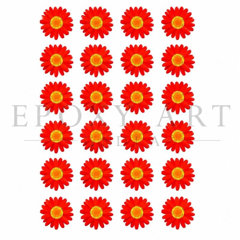 Orange UV DTF Sticker Set of 24 for Resin Art