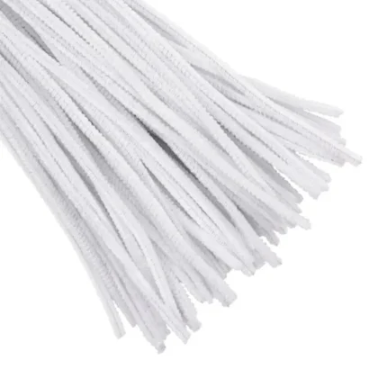 White Craft Pipe Cleaners – Pack of 100