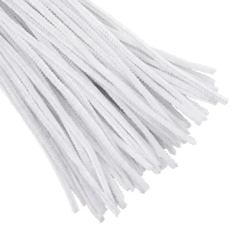 White Craft Pipe Cleaners – Pack of 100
