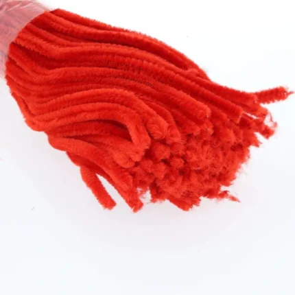 Red Craft Pipe Cleaners – Pack of 100
