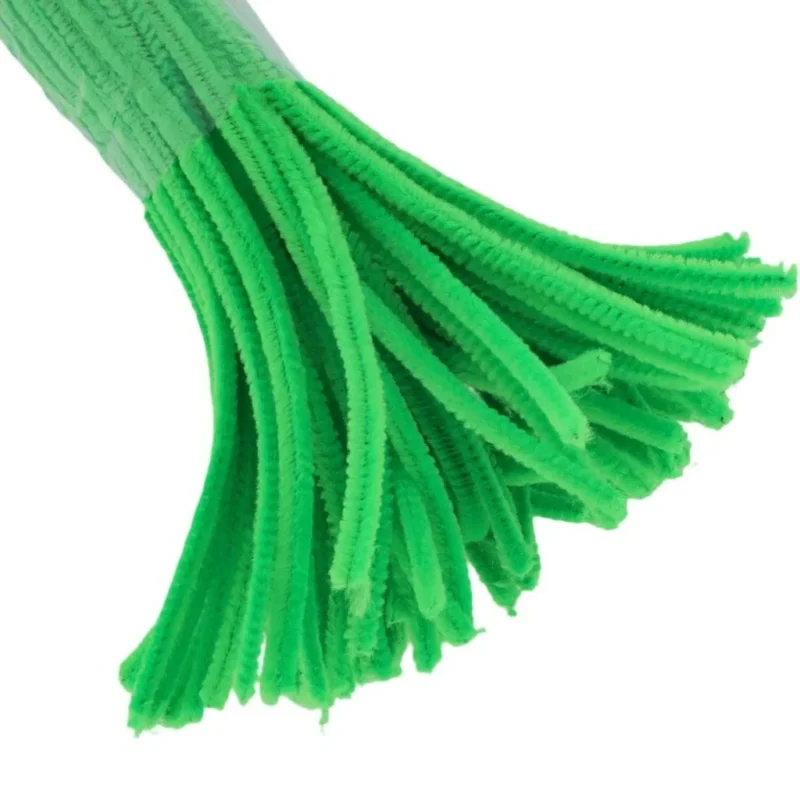 Neon Green Craft Pipe Cleaners – Pack of 100