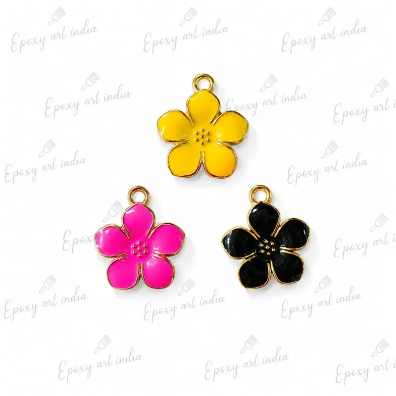 Flower Charms for Jewelry Making (Set of 3)