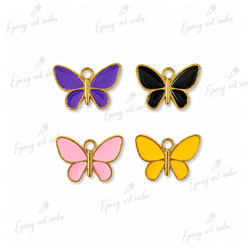 Butterfly Enamel Charms for Jewelry Making Set of 3