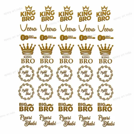 Rakhi Gold Metallic Sticker Sheet | A6 Size