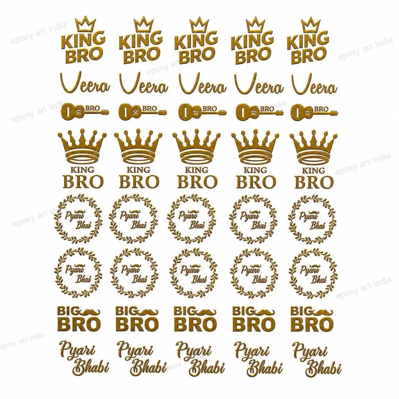 Rakhi Gold Metallic Sticker Sheet | A6 Size