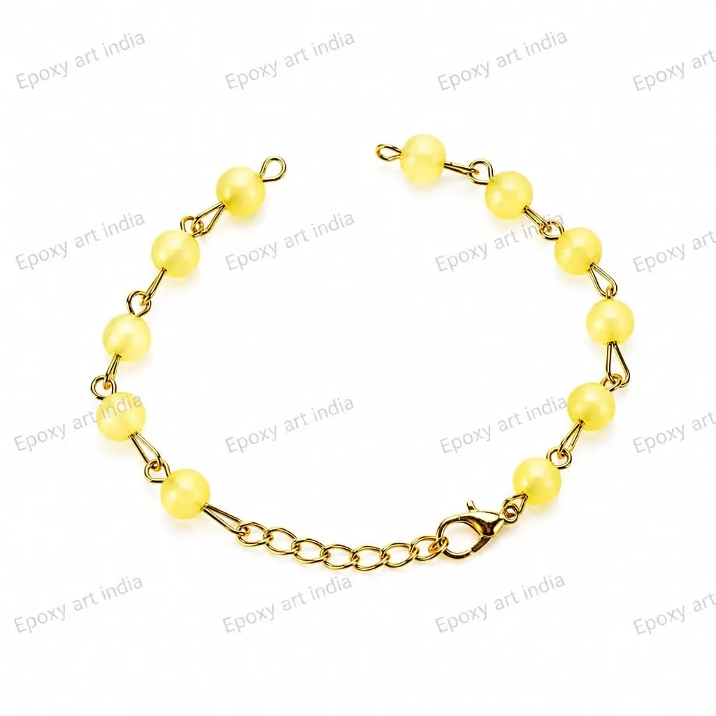 Light Yellow Rakhi Beaded Bracelet Light Yellow Rakhi Beaded Bracelet