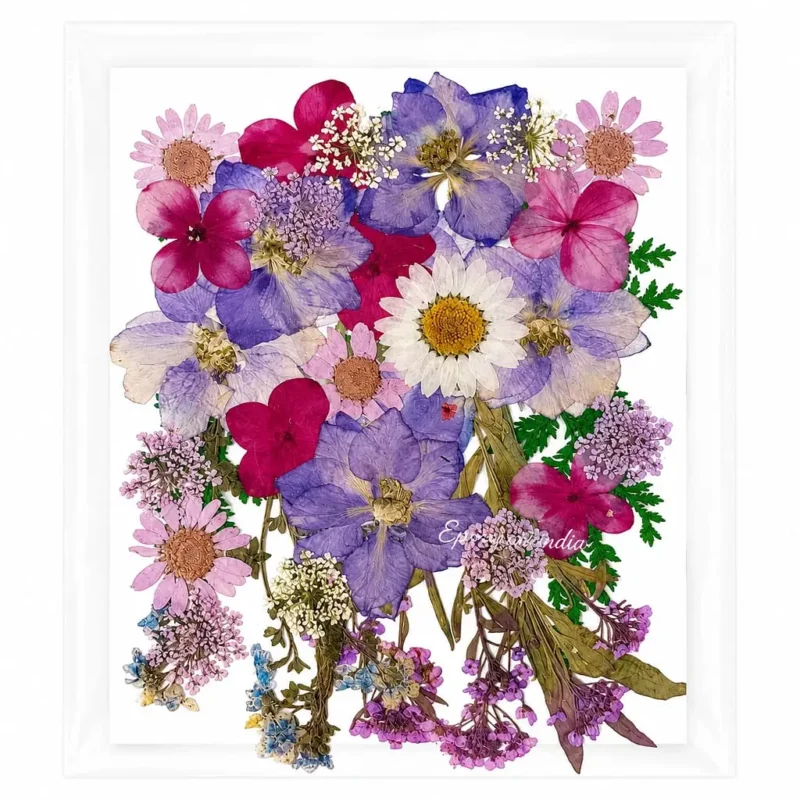 35-in-1 Premium Mixed Lavender with Pink Shade Pressed Dried Flower Pack for Resin Art