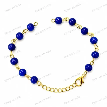 Blue Beaded Rakhi Bracelet