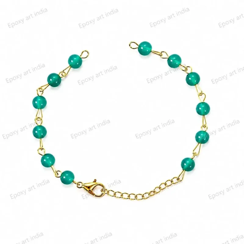 Turquoise Blue Beads Bracelet for Rakhi Making