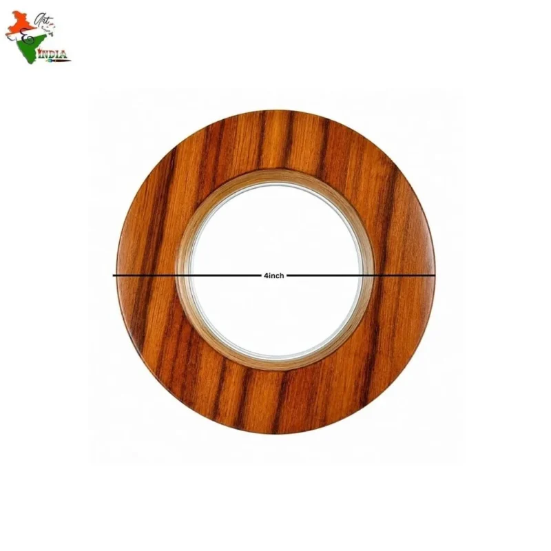 4" Round Preservation Teakwood Acrylic Frame for Resin Art