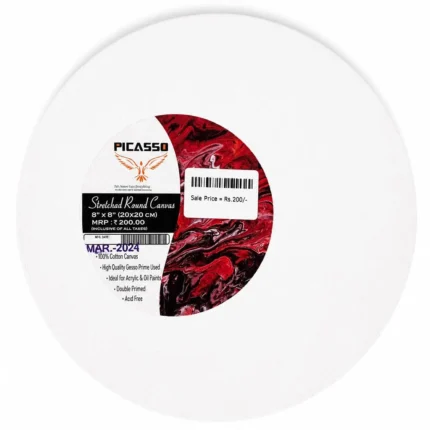 PICASSO Stretched Round Canvas 8 x 8 Inch