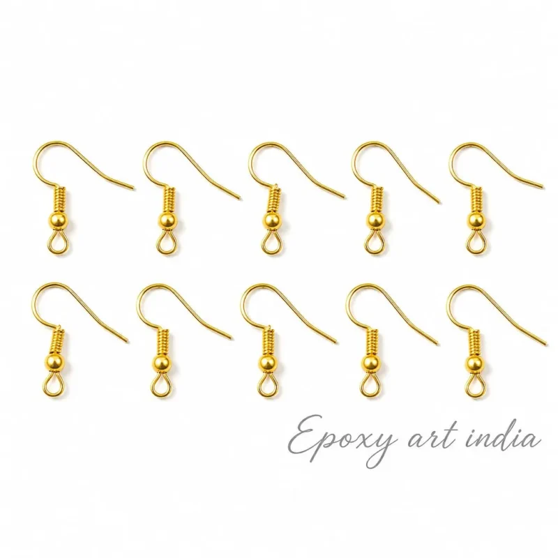 Golden Earring Hooks for Jewellery Making