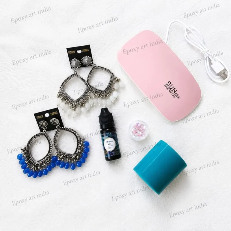 Resin Art Jhumka Making Kit with UV Resin
