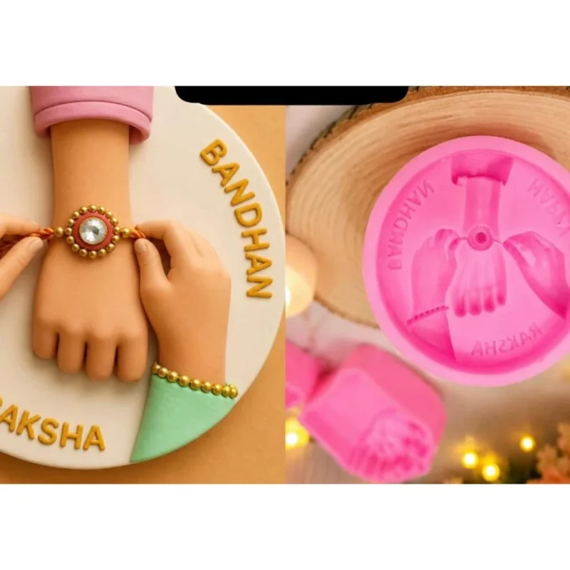 Raksha Bandhan Hand Silicone Mold with Base for Resin, Jesmonite, Concrete, Plaster, Cement & DIY Home Decor Casting Mold
