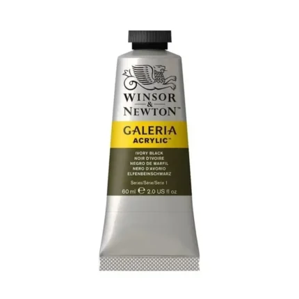 Winsor & Newton Galeria Acrylic Colour 60ml – Ivory Black Professional Acrylic Paint