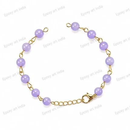 Violet Beaded Bracelet for Rakhi Making
