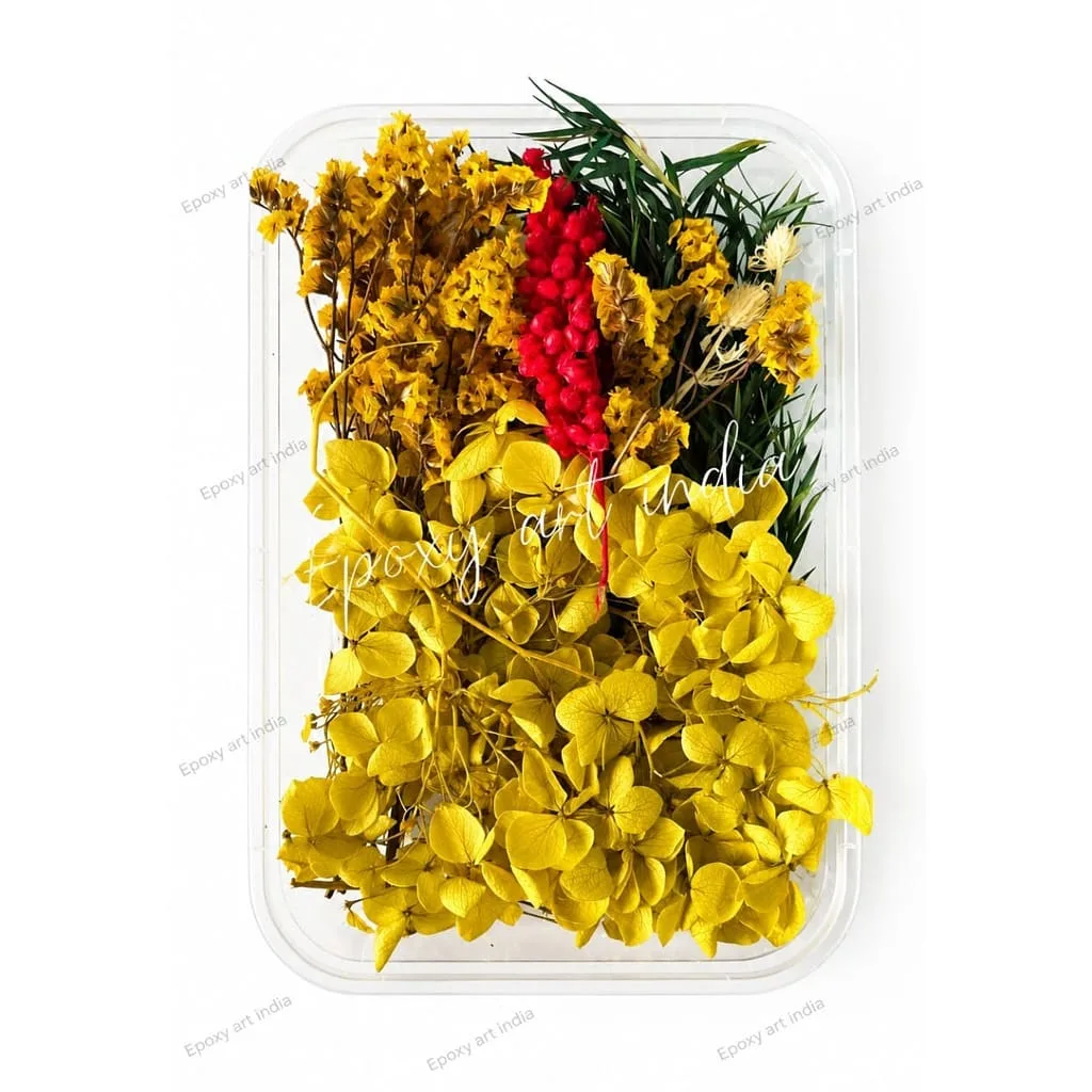 Yellow Mix Dry Flower Box for Resin Art Yellow Mix Dry Flower Box for Resin Art