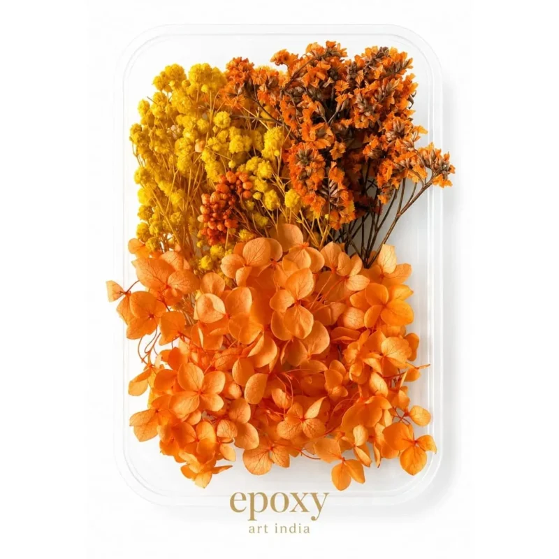 Yellow & Orange Mix Dry Flower Box for Resin Art