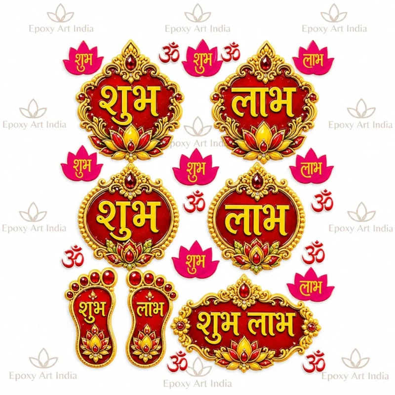 Shubh Labh UV DTF Sticker Sheet – A6 Size