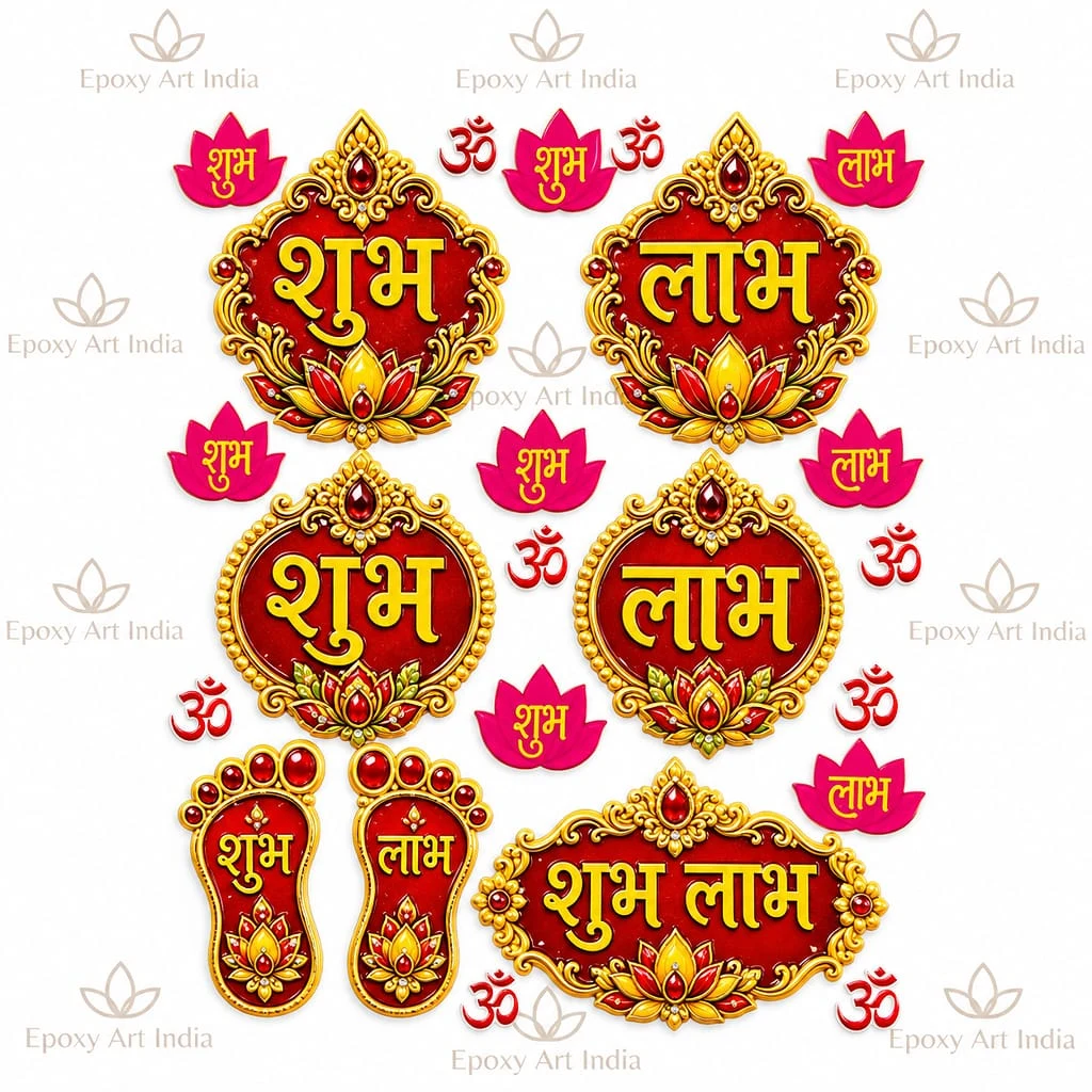 Shubh Labh UV DTF Sticker Sheet – A6 Size Shubh Labh UV DTF Sticker Sheet – A6 Size